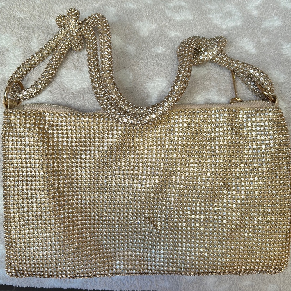 Gold Rhinestone Evening Bag
